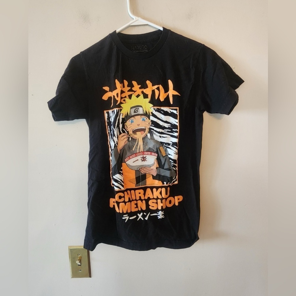 Naruto Shippiden Collection Men T-Shirt Size small Black Graphic Top